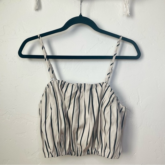 Bebe Twill Stripe Balloon Sleeve 2 Piece Bolero Set - Picture 9 of 14